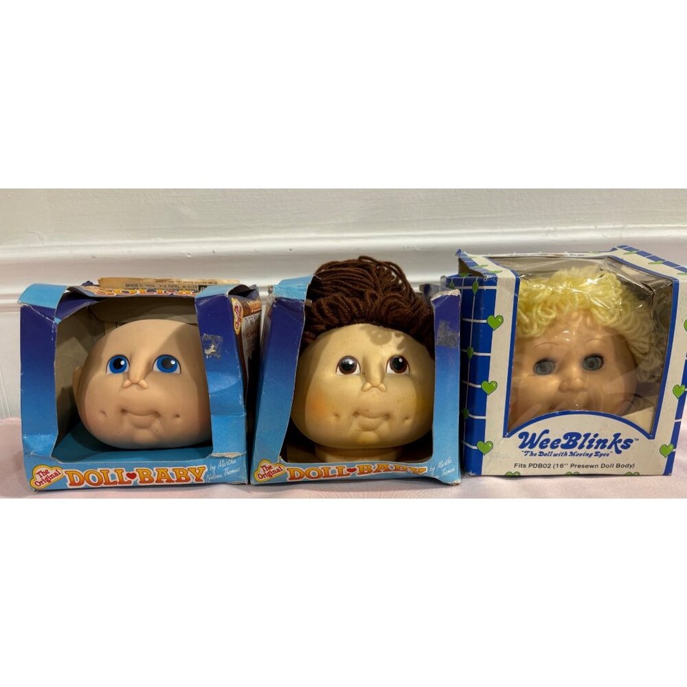 The Original Doll Baby & Wee Blinks Doll Heads Boxes By Martha Nelson Thomas